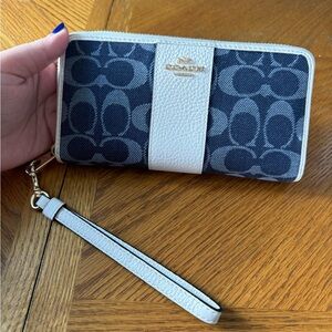 Coach Color Block Accordion Wallet